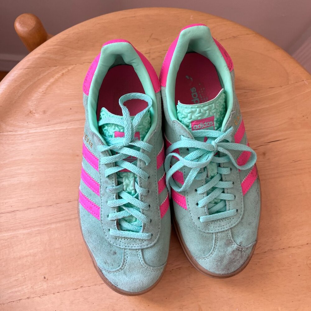 Adidas Spezials Green and Pink Platform - Picture 4 of 7